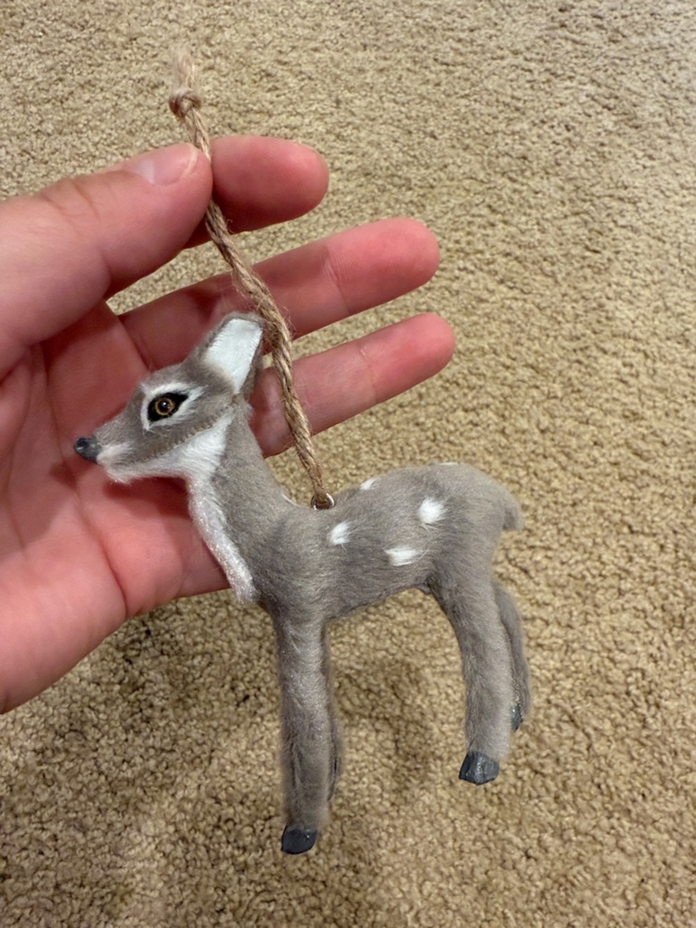 Target Gray and White Felt Fawn Ornament